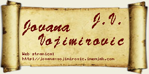 Jovana Vojimirović vizit kartica
